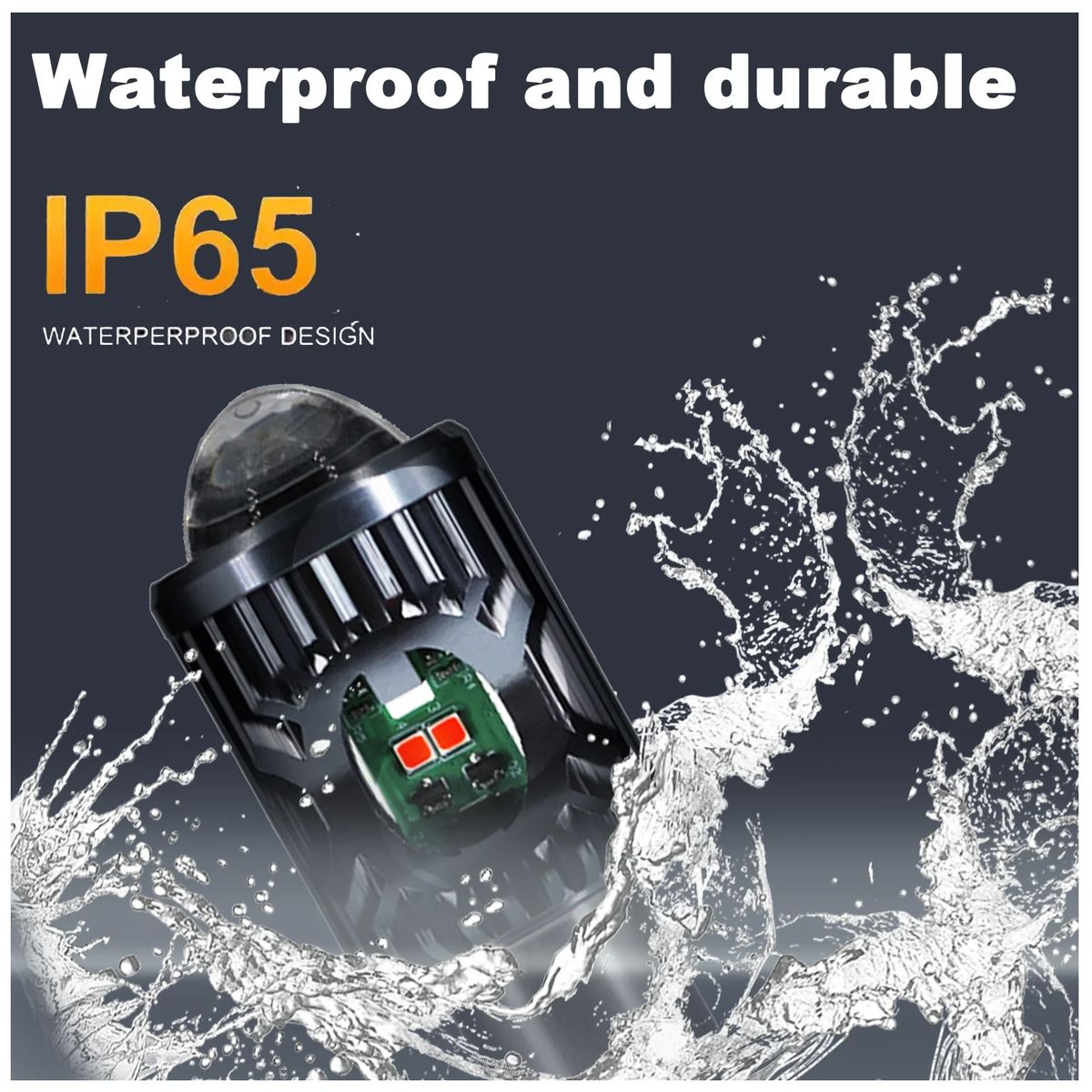 GENERICO - Foco Super Led h4 Moto Luz Blanco +Ambar Con Ojo De Diablo Rojoazul 1pcs