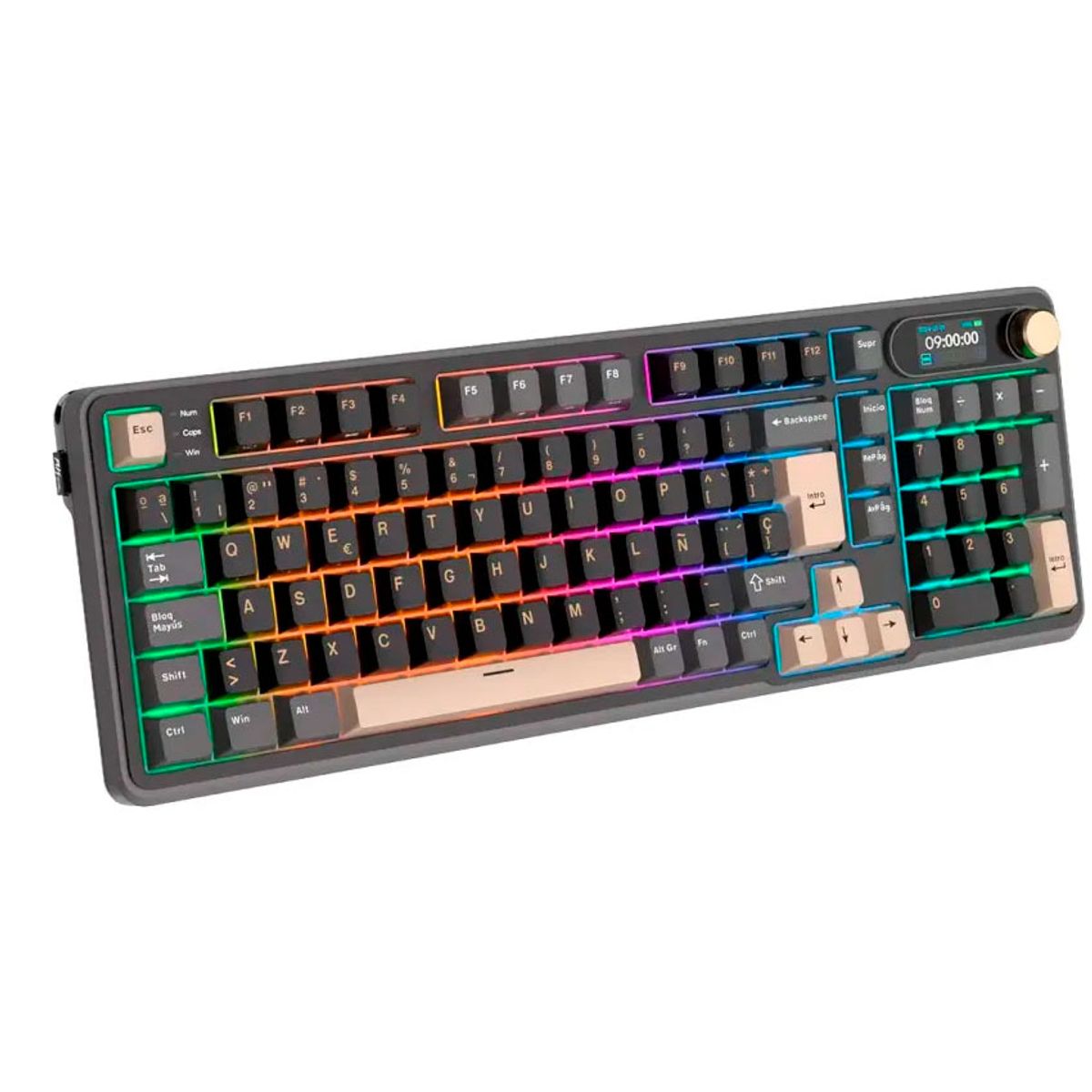 ROYAL KLUDGE - Teclado Royal Kludge RK-S98 Inalámbrico PHANTOM  Chartreuse Switch