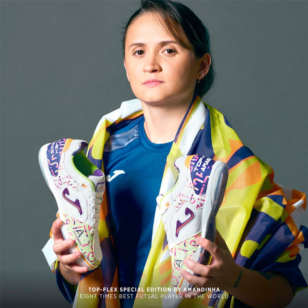 JOMA - Zapatillas Futbol Sala Top Flex 2572 Amandinha IN Blanco Morado