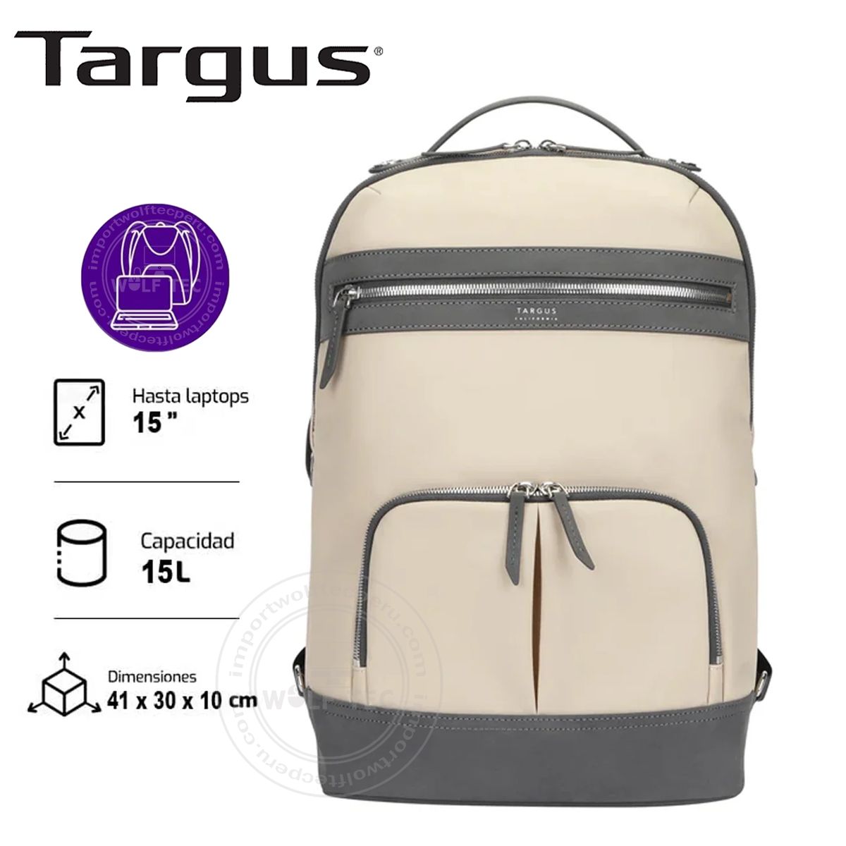 TARGUS - MOCHILA TARGUS NEWPORT 16 BEIGE