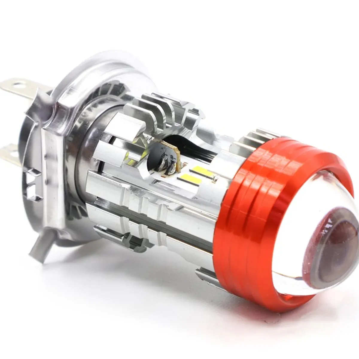 Foco LED H4 Lupa Potente Para Motocicleta  Alta +Baja Blanco 1pcz, marca GENERICO - Foto Principal