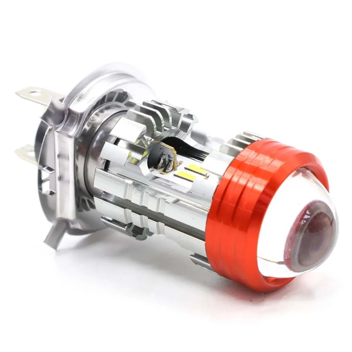 Foco LED H4 Lupa Potente Para Motocicleta  Alta +Baja Blanco 1pcz, marca GENERICO - Foto Principal
