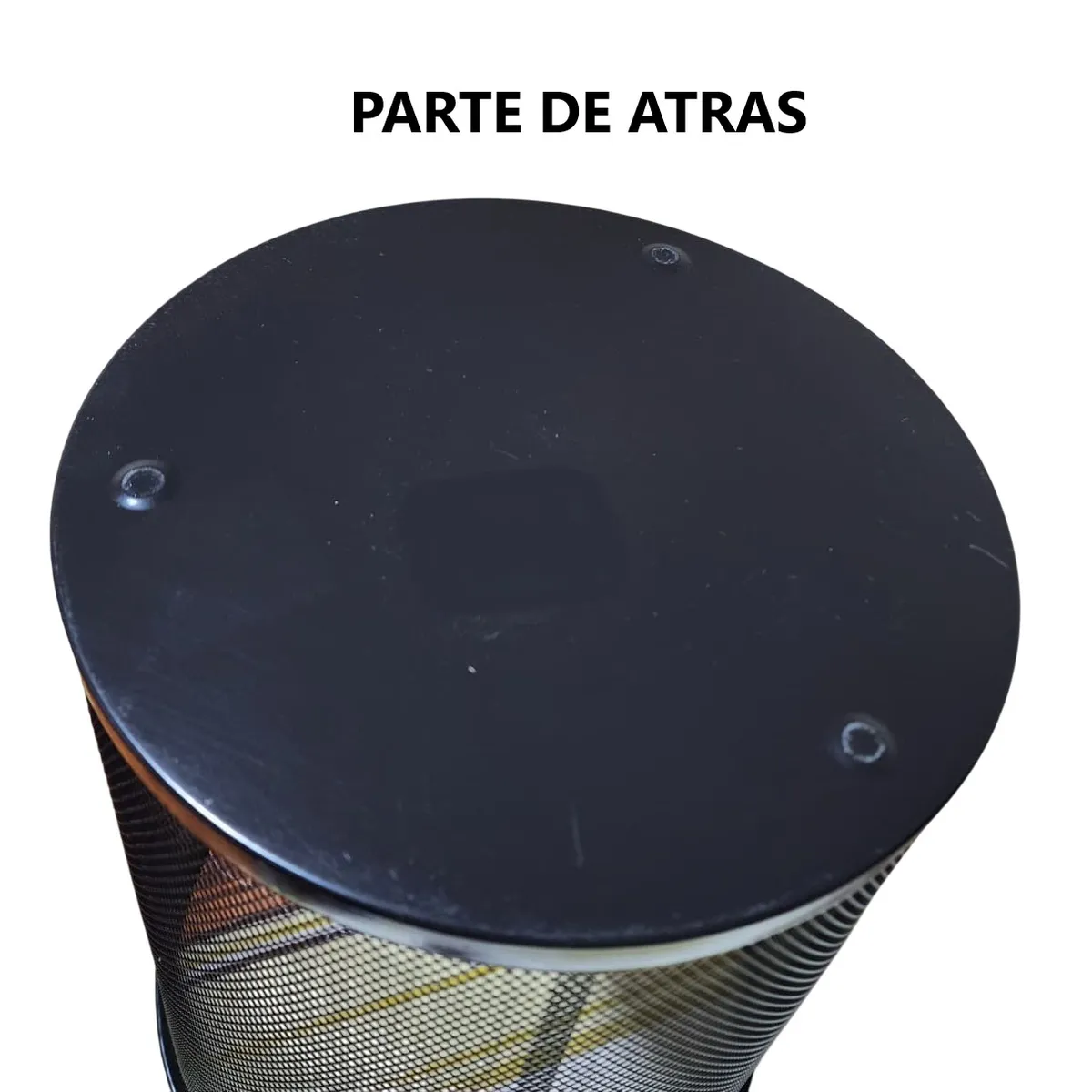 GENERICO - Pack x2 Tachos de Basura Papeleras de metal negro - 30 x 35 cm