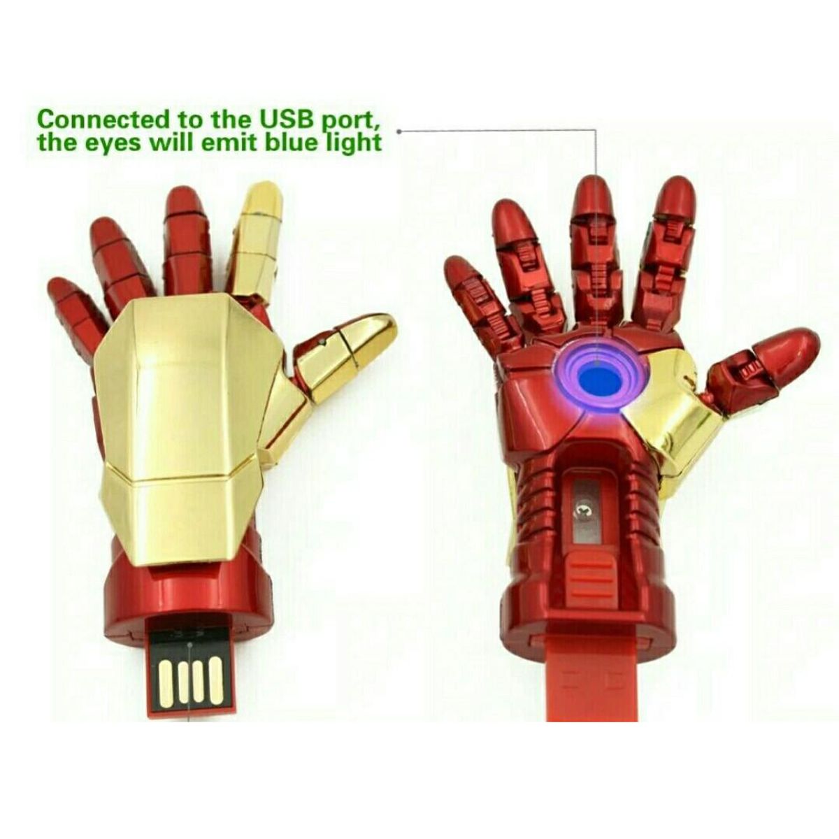 GENERICO - Usb Pendrive Memoria - Mano Hombre de Hierro - 64g