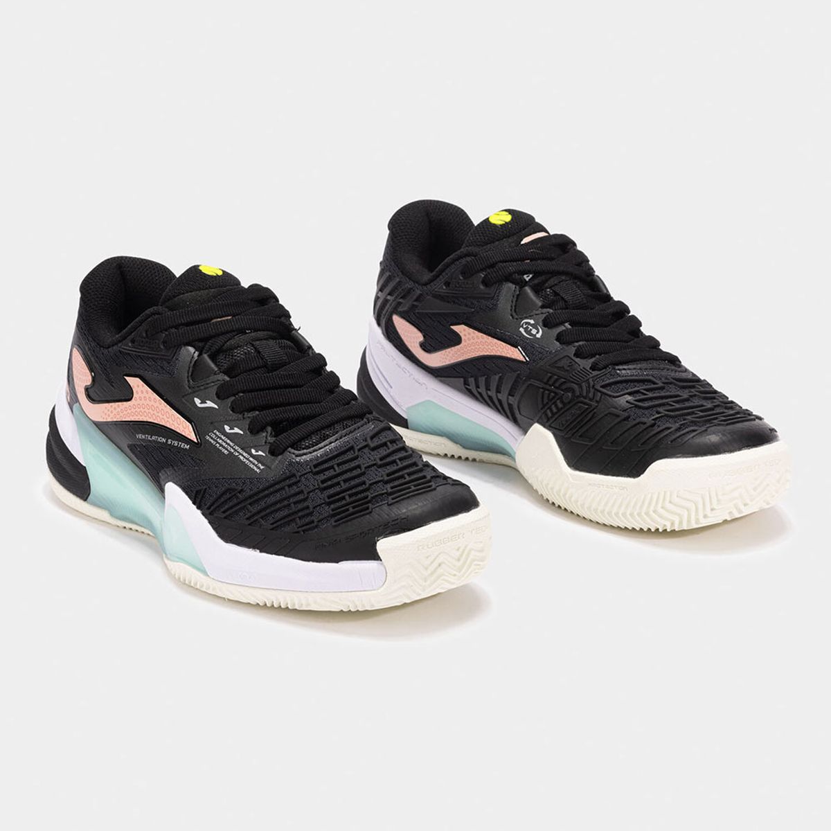 JOMA - Zapatillas Tenis Roland Lady 2501 C Negro Rosa Celeste