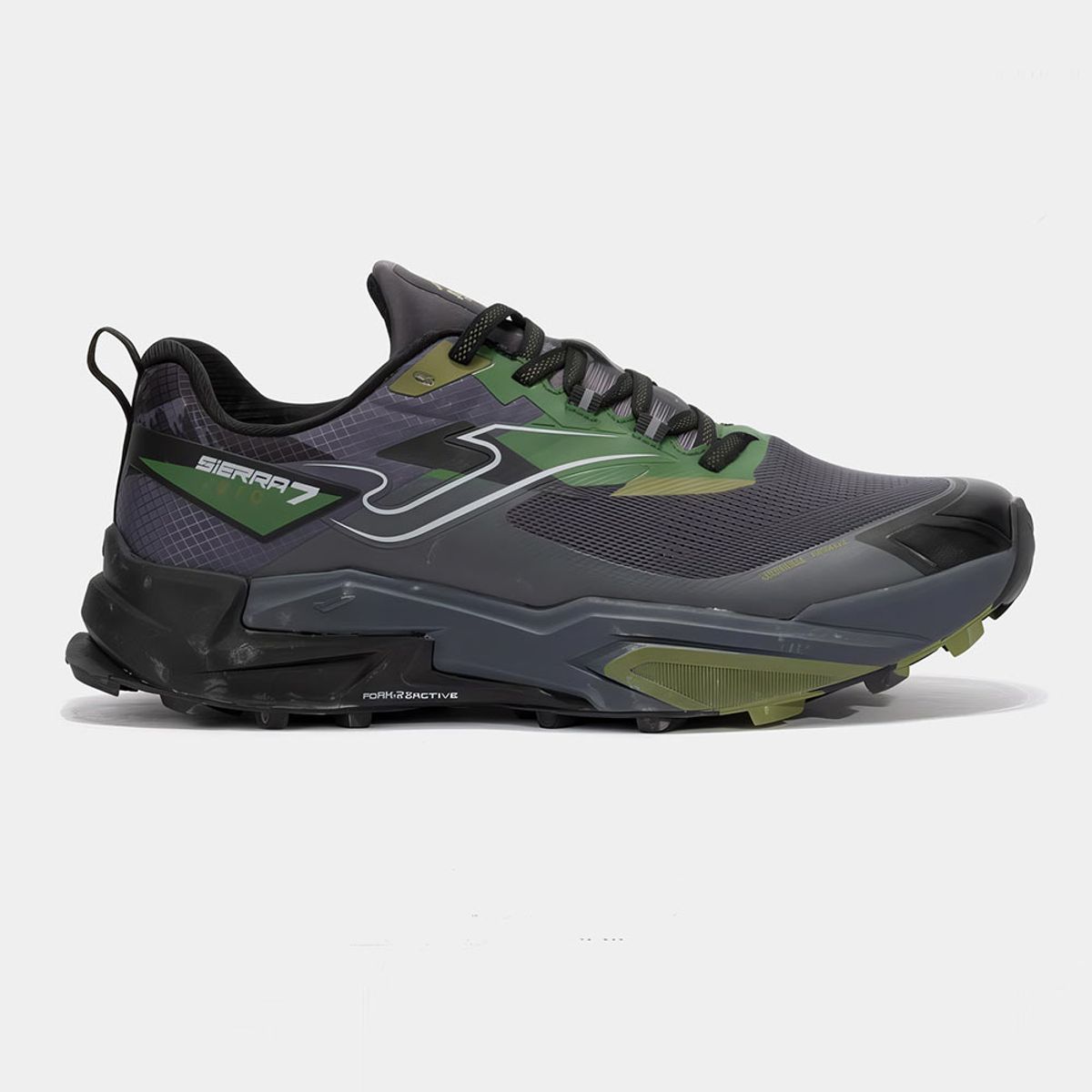 JOMA - Zapatillas Trail Running Sierra Men 2522 Gris Oscuro Verde