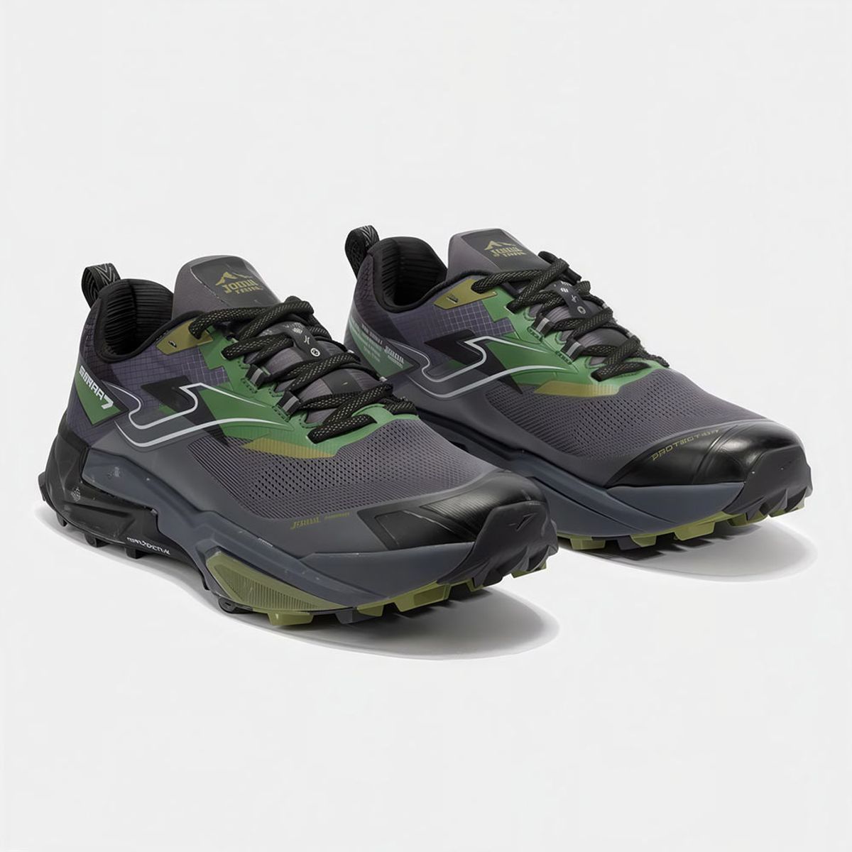 JOMA - Zapatillas Trail Running Sierra Men 2522 Gris Oscuro Verde