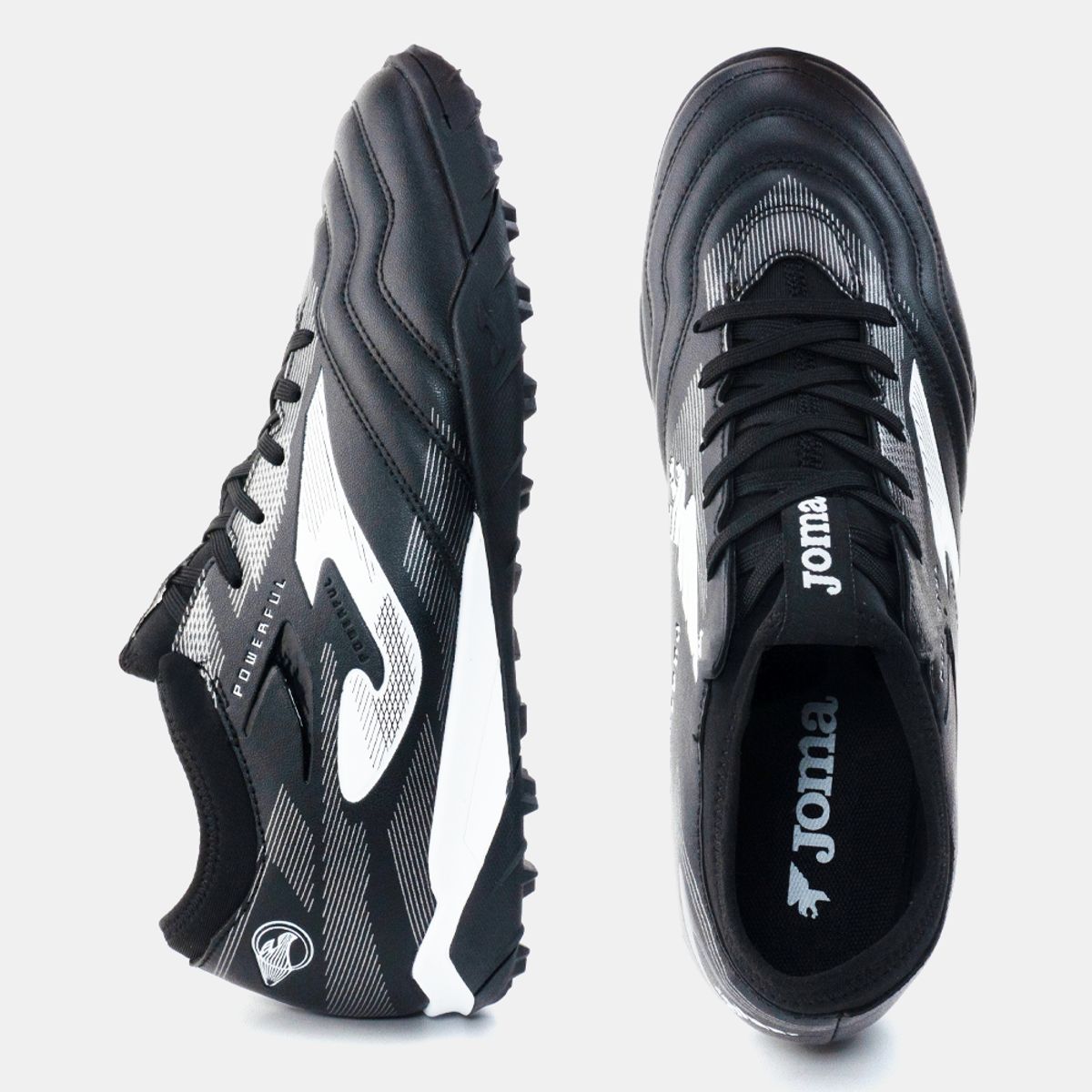 JOMA - Zapatillas Futbol Powerful 2501 TF Negro Blanco