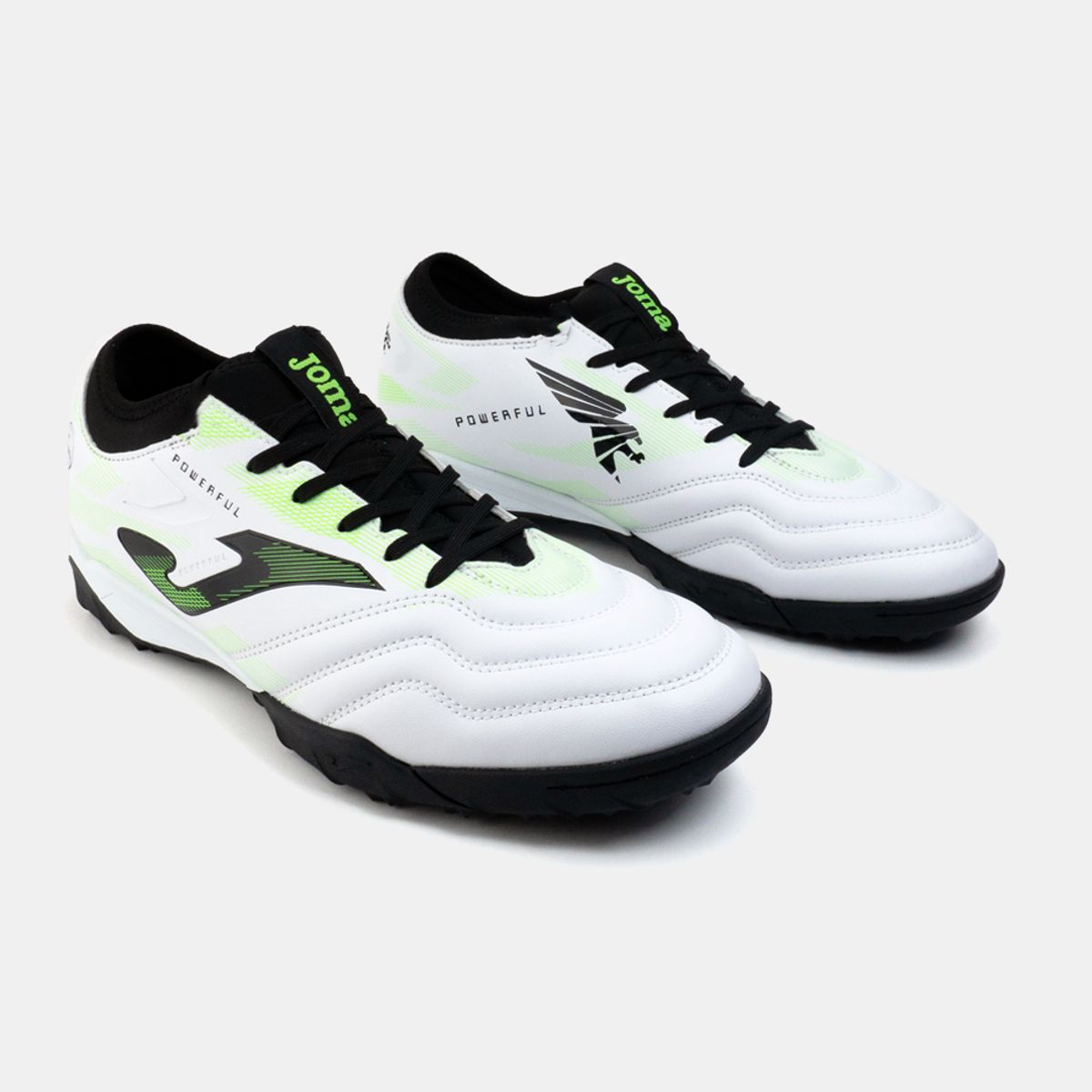JOMA - Zapatillas Futbol Powerful 2502 TF Blanco Negro Verde