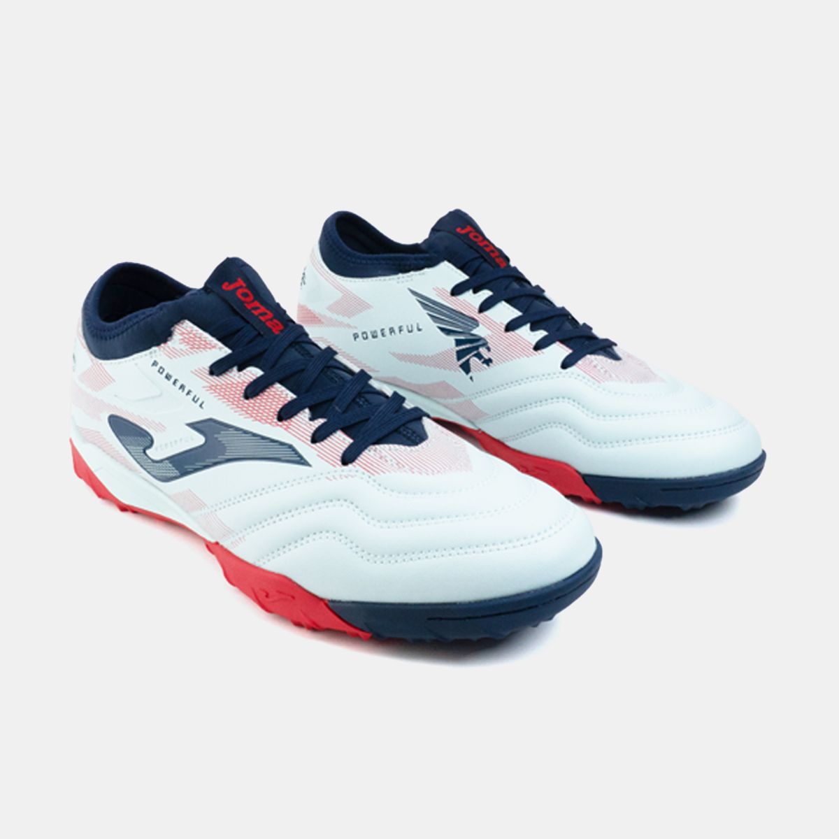 JOMA - Zapatillas Futbol Powerful 2527 TF Celeste Azul Rojo