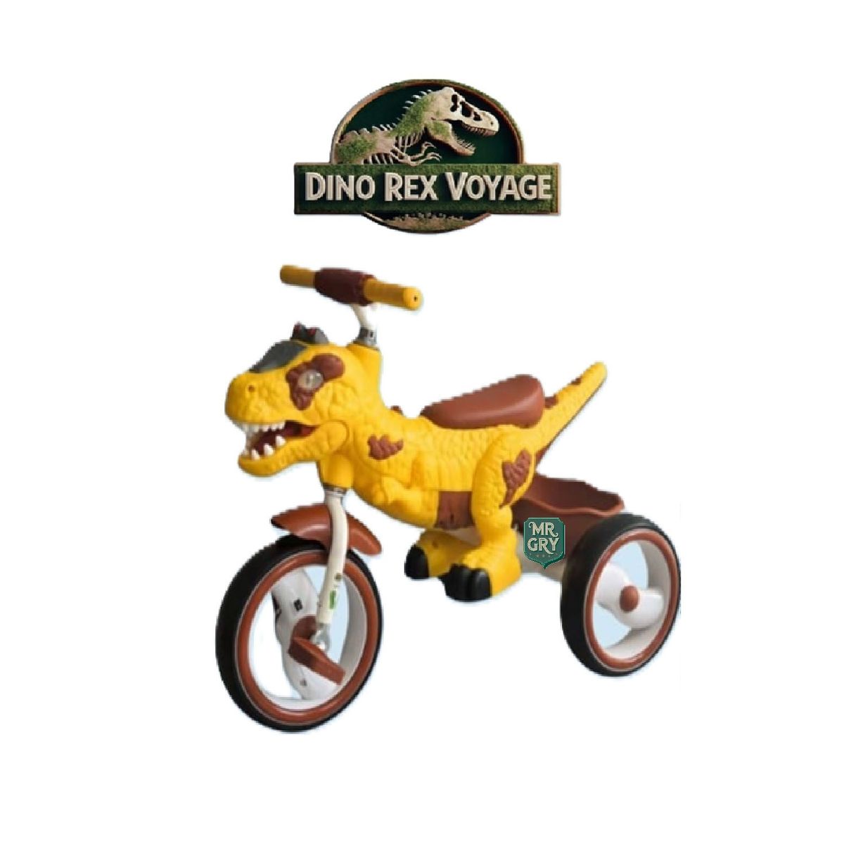 VOYAGE - Triciclo Dino Rex Voyage Musical y Luces Amarillo