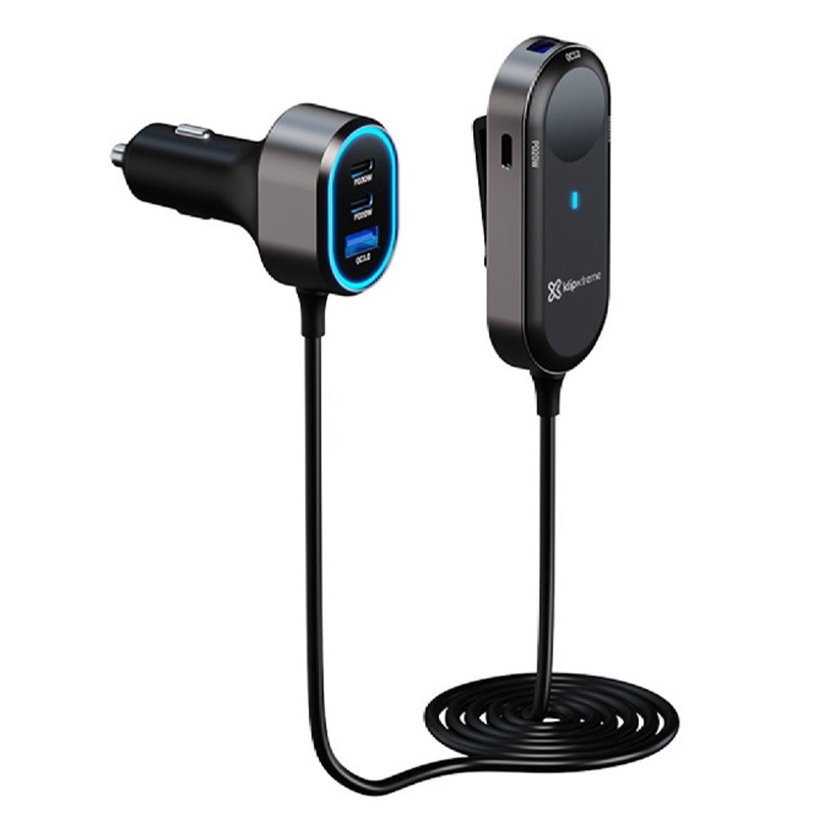 BELKIN - CARGADOR DE AUTO 6 SALIDAS CON EXTENSOR PARA ASIENTOS TRASEROS 100 WATTS - KLIPXTREME