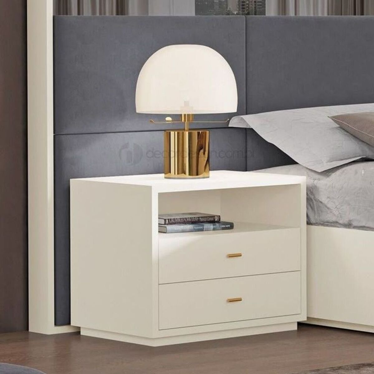 TU MESITA - Velador Mesa de Noche Singer Color Blanco TU MESITA