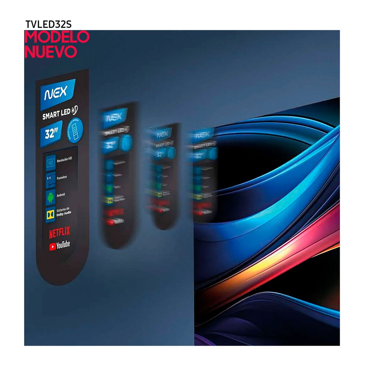 GENERICO - Televisor Nex 32 Pulg LED HD Smart TV TVLED32S