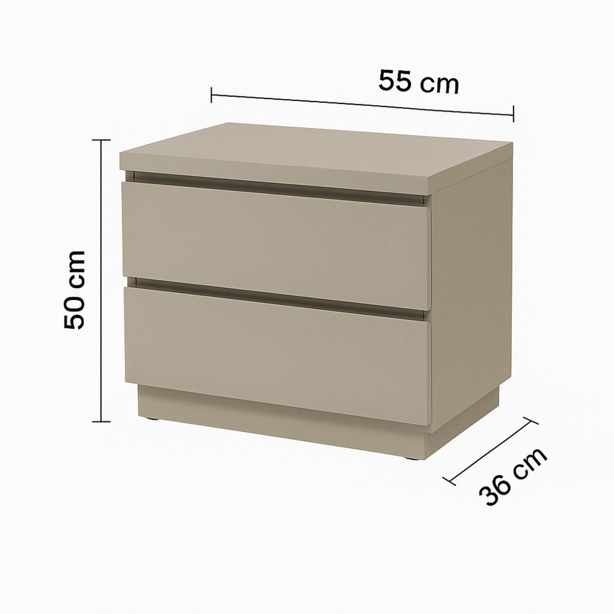 TU MESITA - Velador Moderno Omar Beige High Gloss TU MESITA