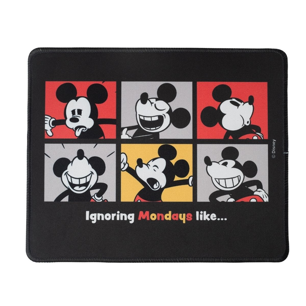 MICKEY MOUSE - Mouse Pad Desk Mickey Mouse Disney Neopreno Antideslizante 24x20 CM Negro