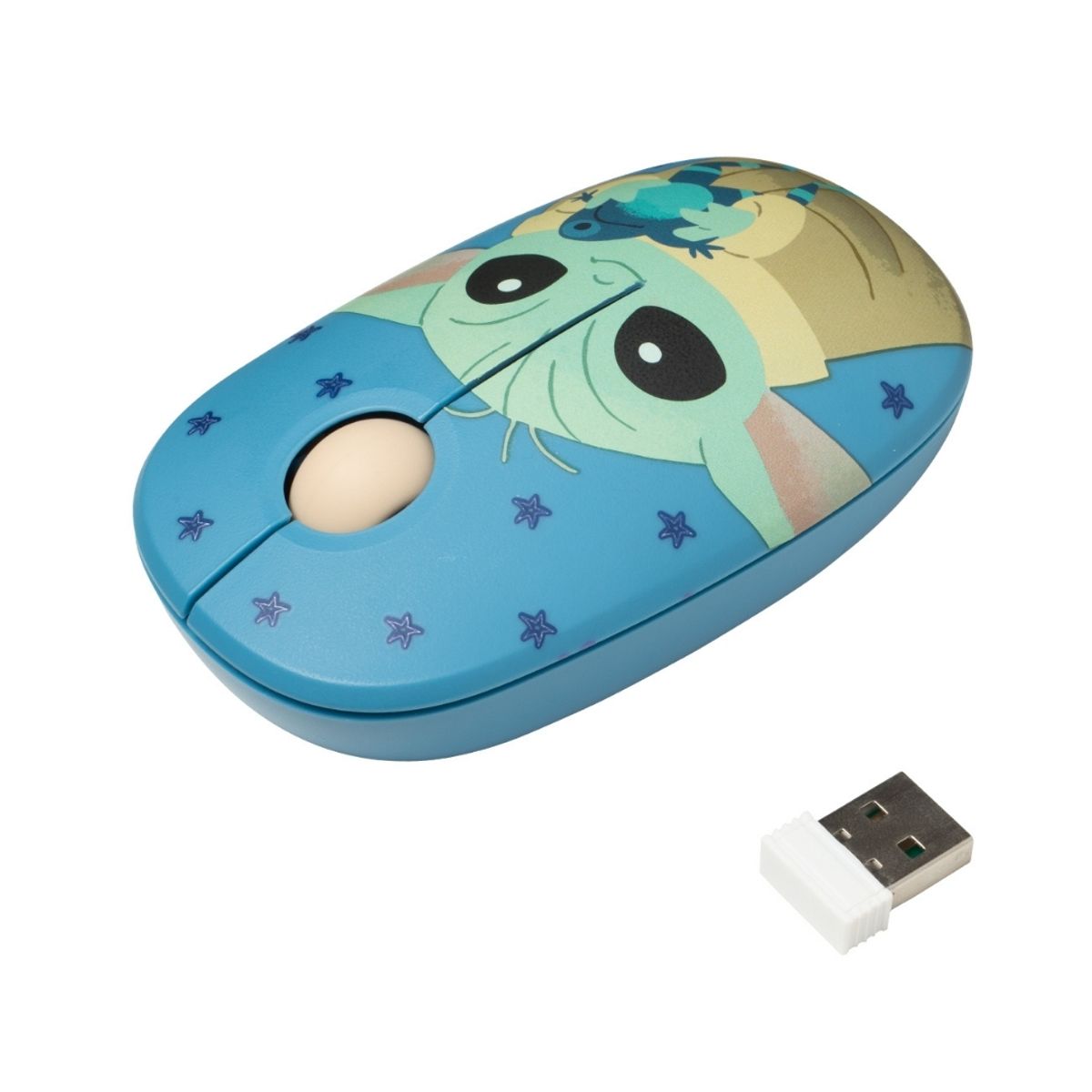 DISNEY CLASICOS - Mouse Inalambrico Star Wars Baby Yoda Azul