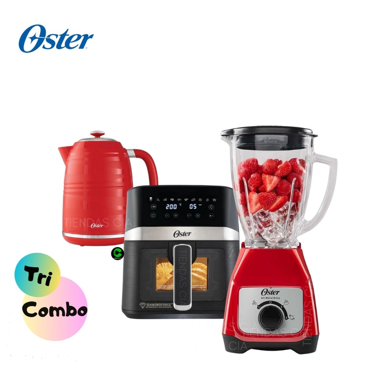 OSTER - TriCombo Oster Licuadora - Freidora y hervidor 1.7 L