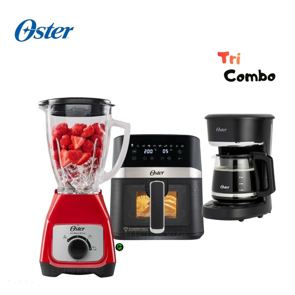 OSTER - Combo Oster Licuadora BLSTKAGRRD - Freidora y Cafetera
