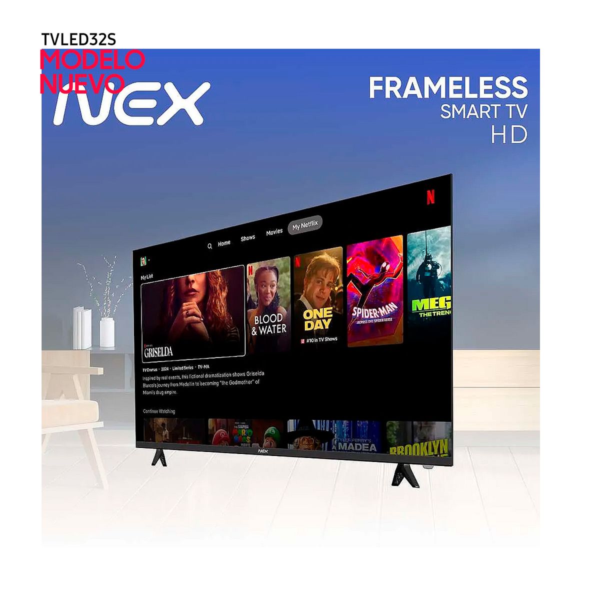 GENERICO - Televisor Nex 32 Pulg LED HD Smart TV TVLED32S