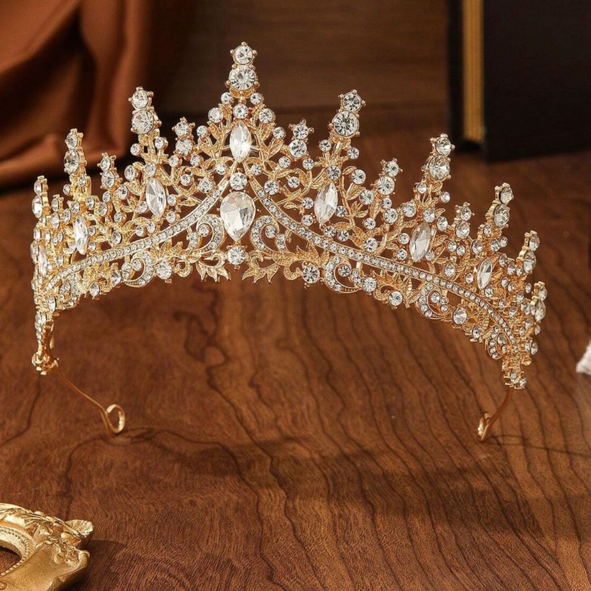 GENERICO - CORONA DE PRINCESA PARA CUMPLEAÑOS - COLOR ORO PLATA