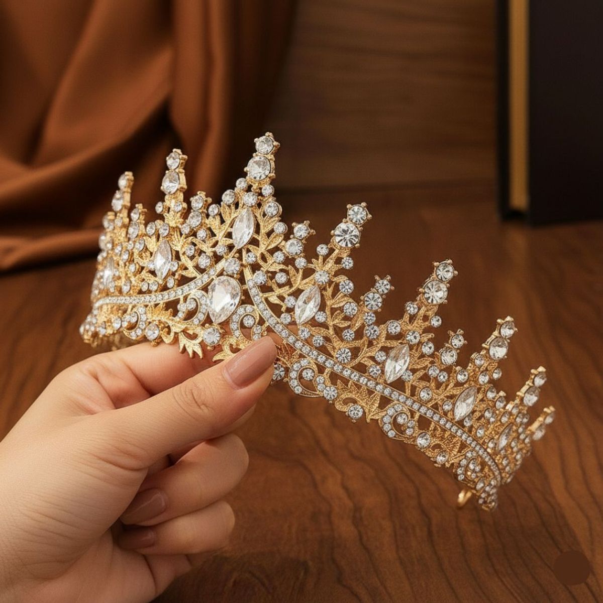 GENERICO - CORONA DE PRINCESA PARA CUMPLEAÑOS - COLOR ORO PLATA