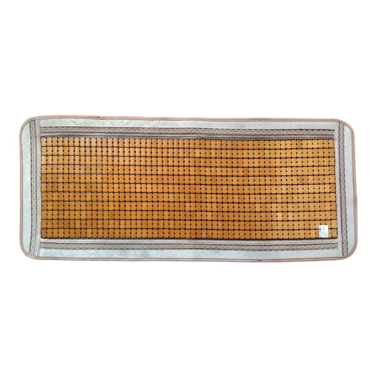 WELL BEING - Cubre asiento de bambu antideslizante para auto color amarillo