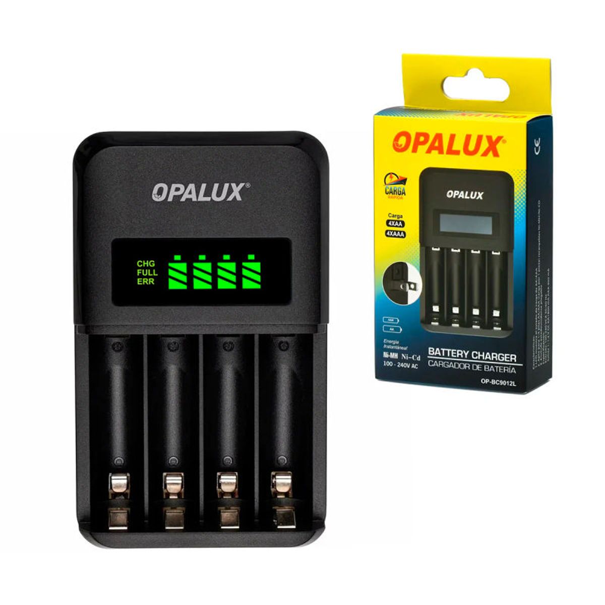OPALUX - Cargador rápido e inteligente Opalux OP-BC9012L