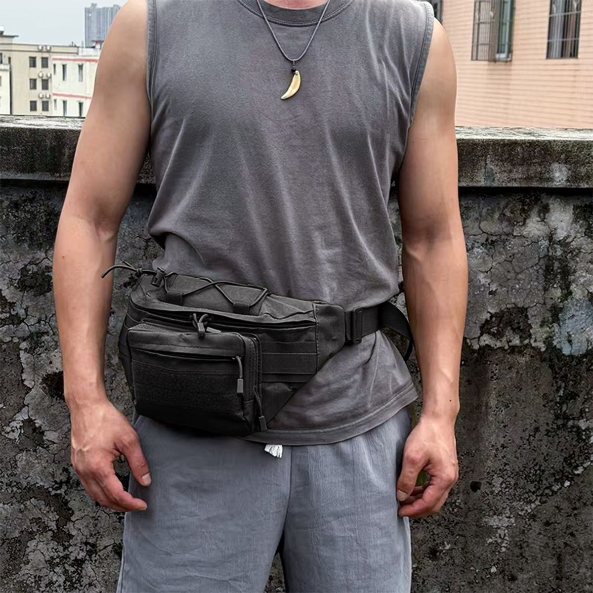 GENERICO - Canguro tactico riñonera repelente al agua sport C