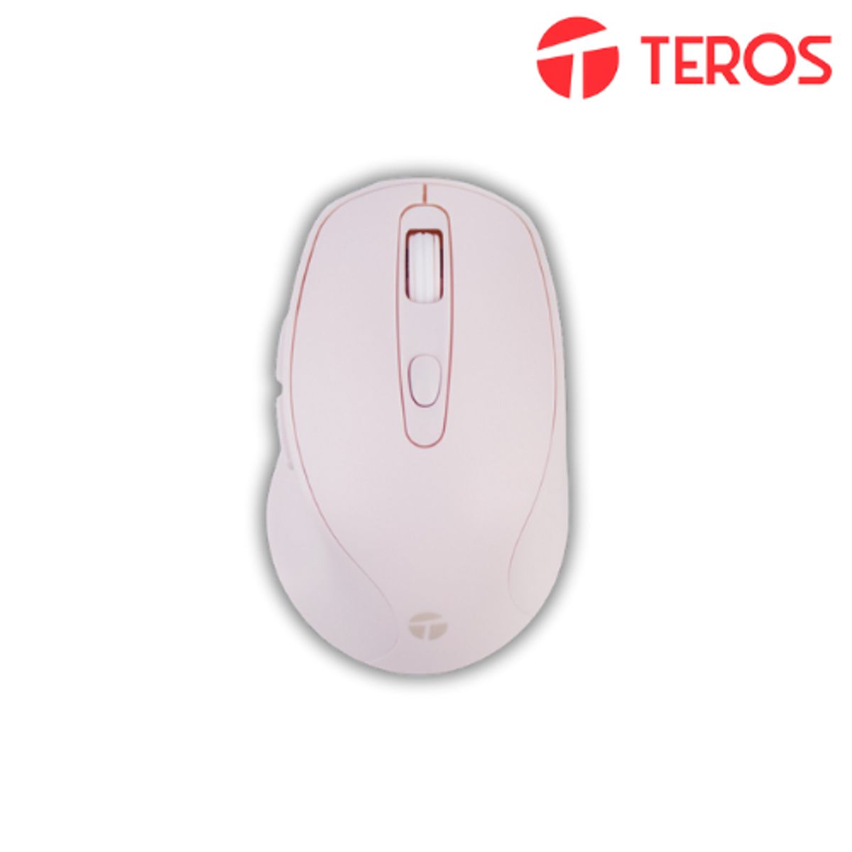 Teros - Mouse inalámbrico TEROS TE-1234S 2.4GHz 6 botones rosado
