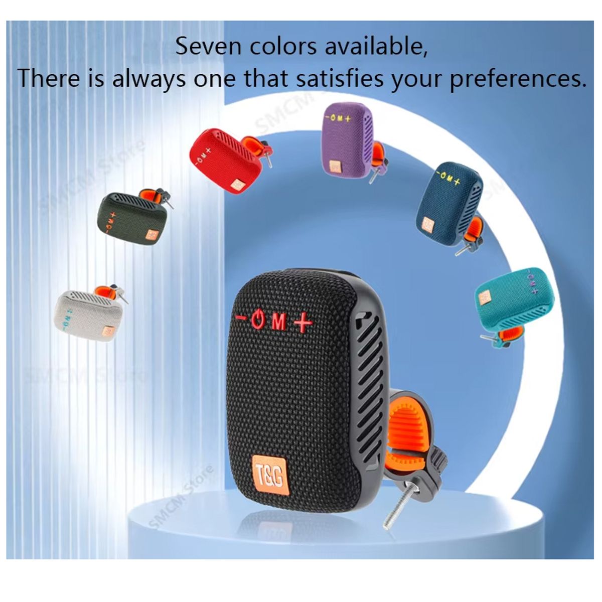 GENERICO - Parlante Bluetooth para Moto y Bicicleta Holder Portátil Recargable