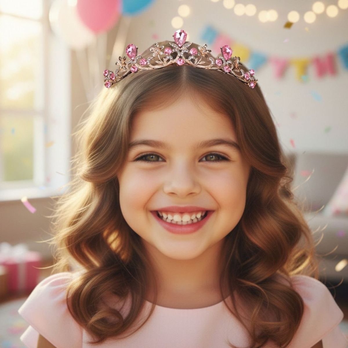 GENERICO - Corona para princesa para Niña  - Accesorio Elegante para Fiestas y Eventos