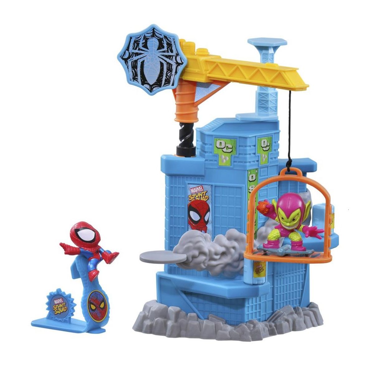 HASBRO - Set Marvel Stunt Squad Crane Smash Spider-Man Vs Duende Verde Hasbro