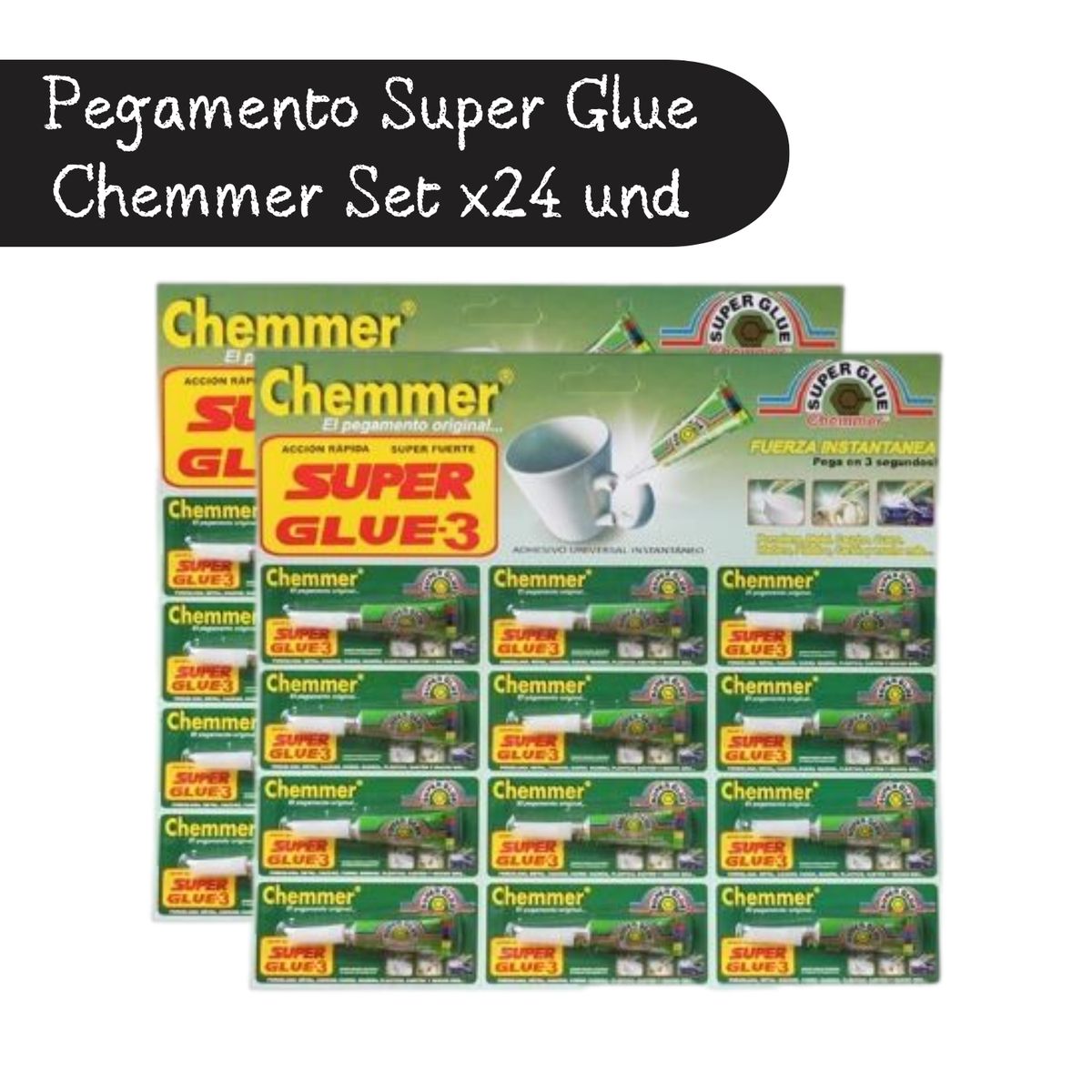 GENERICO - PEGAMENTO CHEMMER SUPER GLUE 24 UNDS