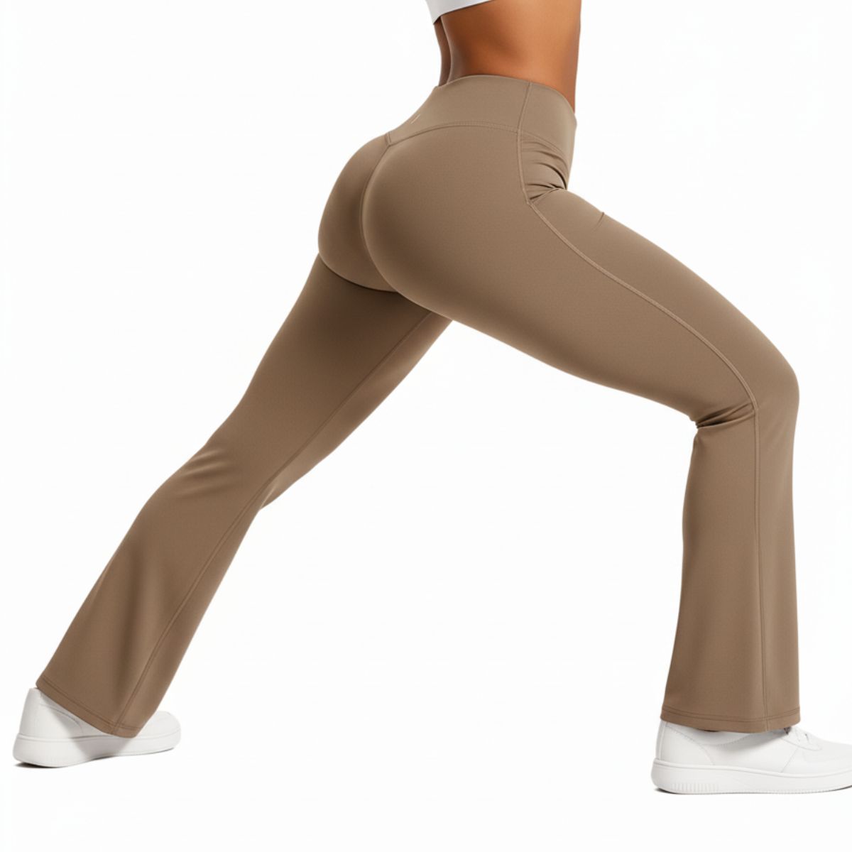 ALPHA FIT - Leggings Flare Mujer - Leggins flare palazo - Malla deportiva mujer