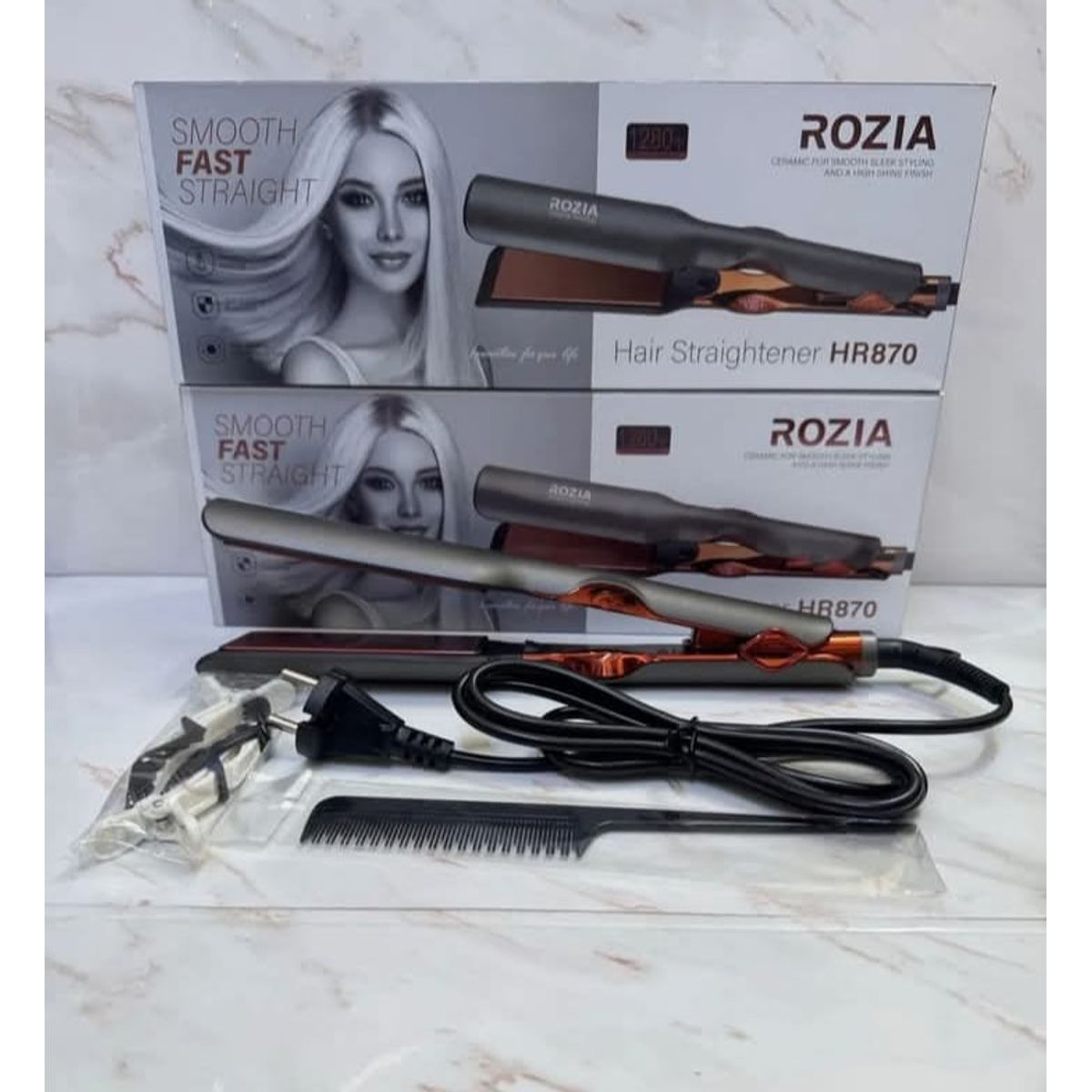GENERICO - PLANCHA  ALISADORA PARA CABELLO ROZIA  PRO PROFESIONAL HR 870