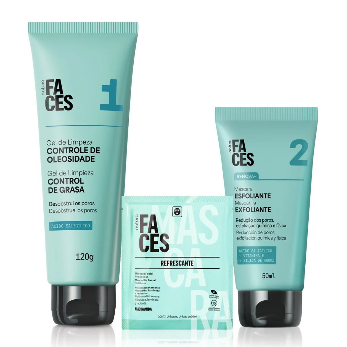 NATURA - Faces Rutina de Limpieza para Piel mixta a oleosa Natura