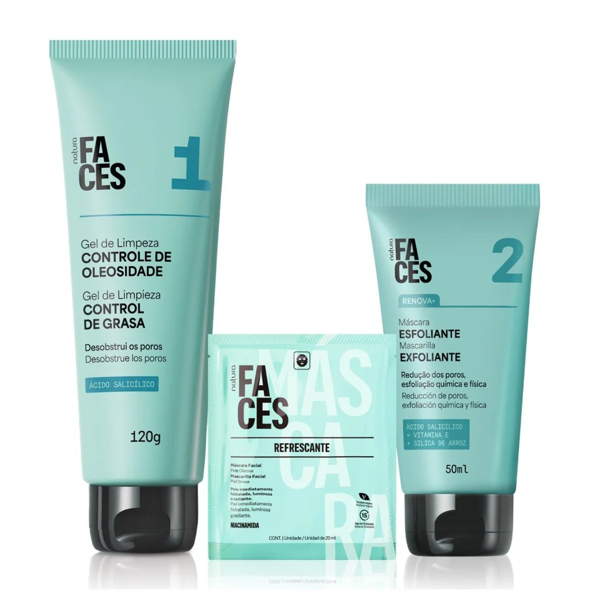 NATURA - Faces Rutina de Limpieza para Piel mixta a oleosa Natura
