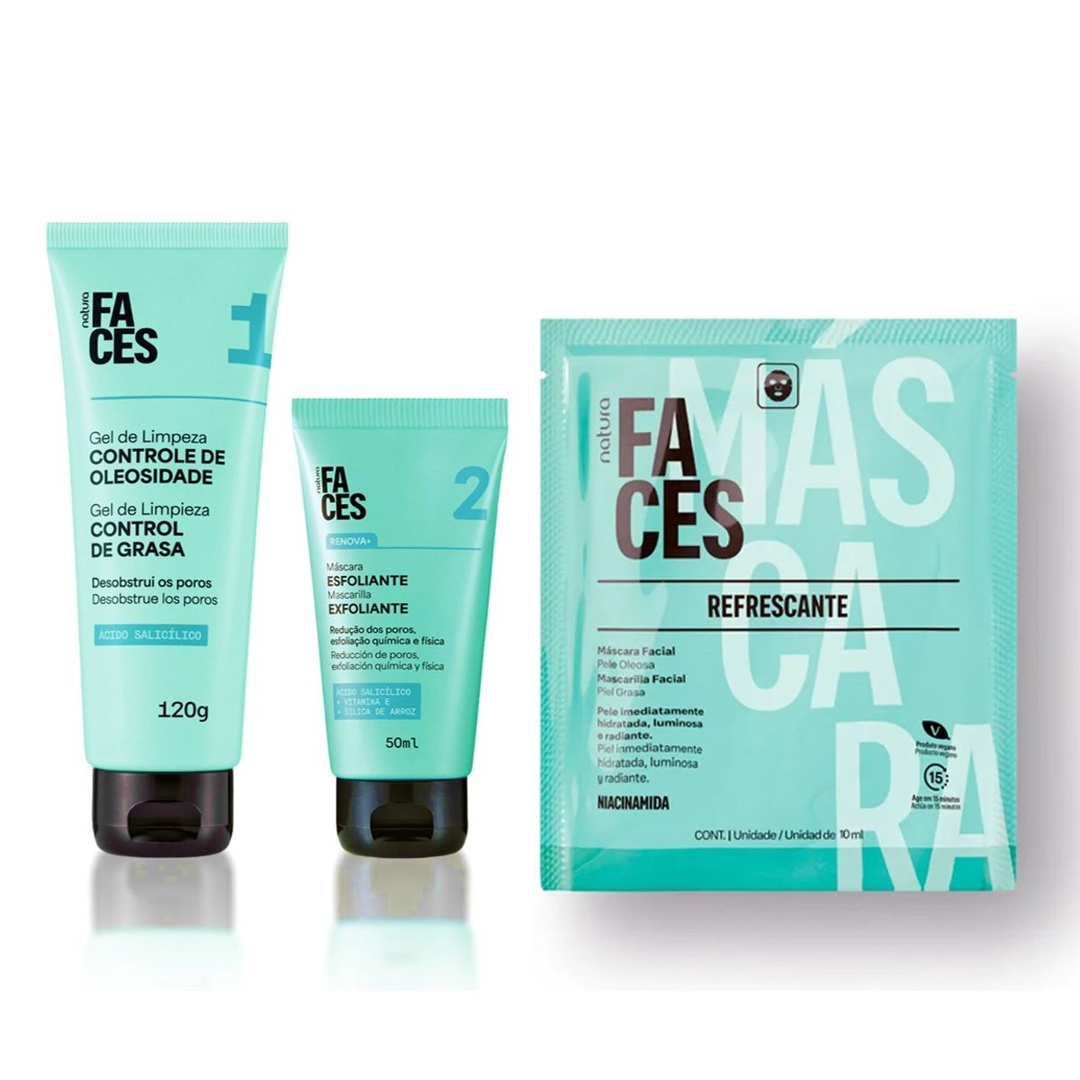 NATURA - Faces Rutina de Limpieza para Piel mixta a oleosa Natura