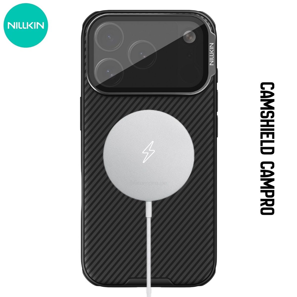 NILLKIN - Case Nillkin Camshield CamPro - iPhone 17 Pro Max (MagSafe) - Lente Oscura