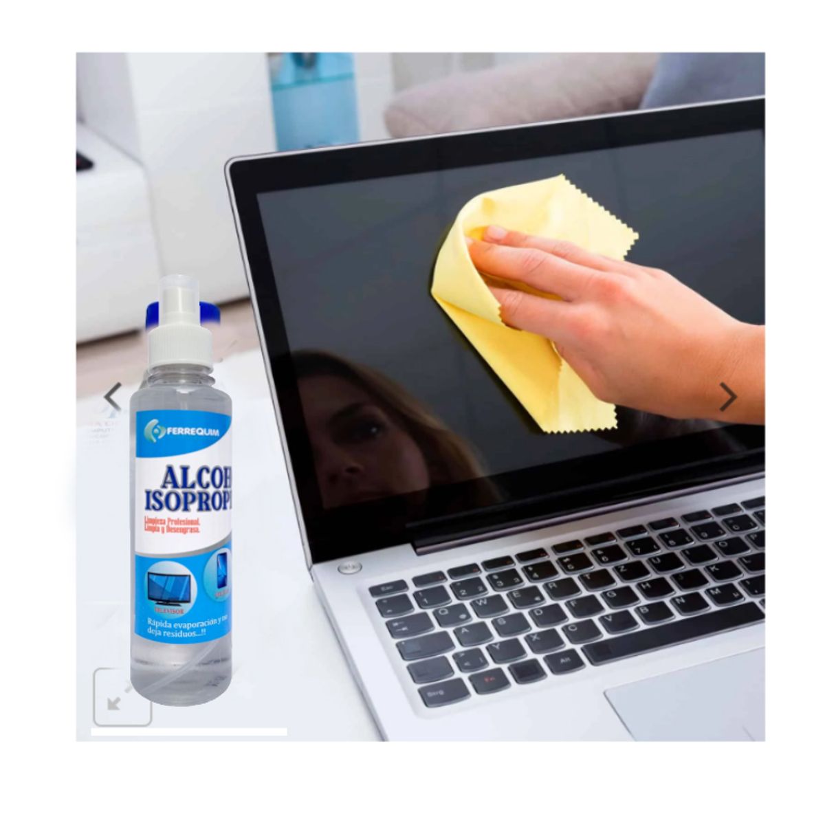 GENERICO - Kit 2 Alcohol Isopropílico 250ml limpieza pc laptop tv celular 500 ml