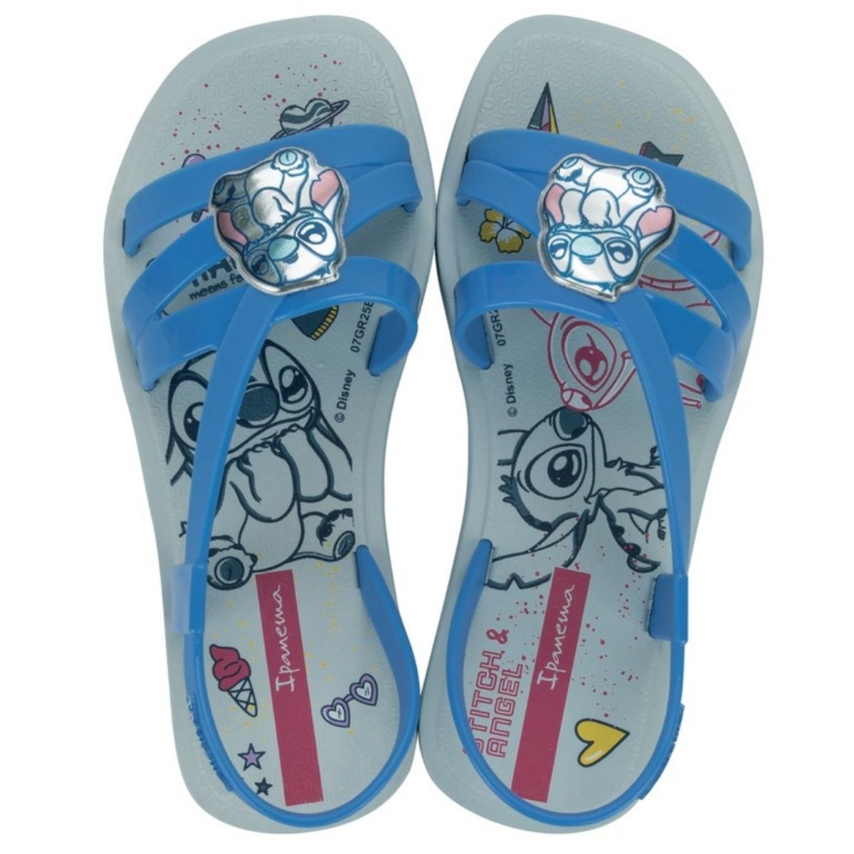 IPANEMA - Sandalias Niña Playera Stitch Celeste Ipanema Blanco
