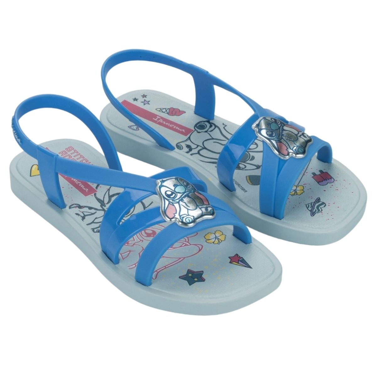 IPANEMA - Sandalias Niña Playera Stitch Celeste Ipanema Blanco