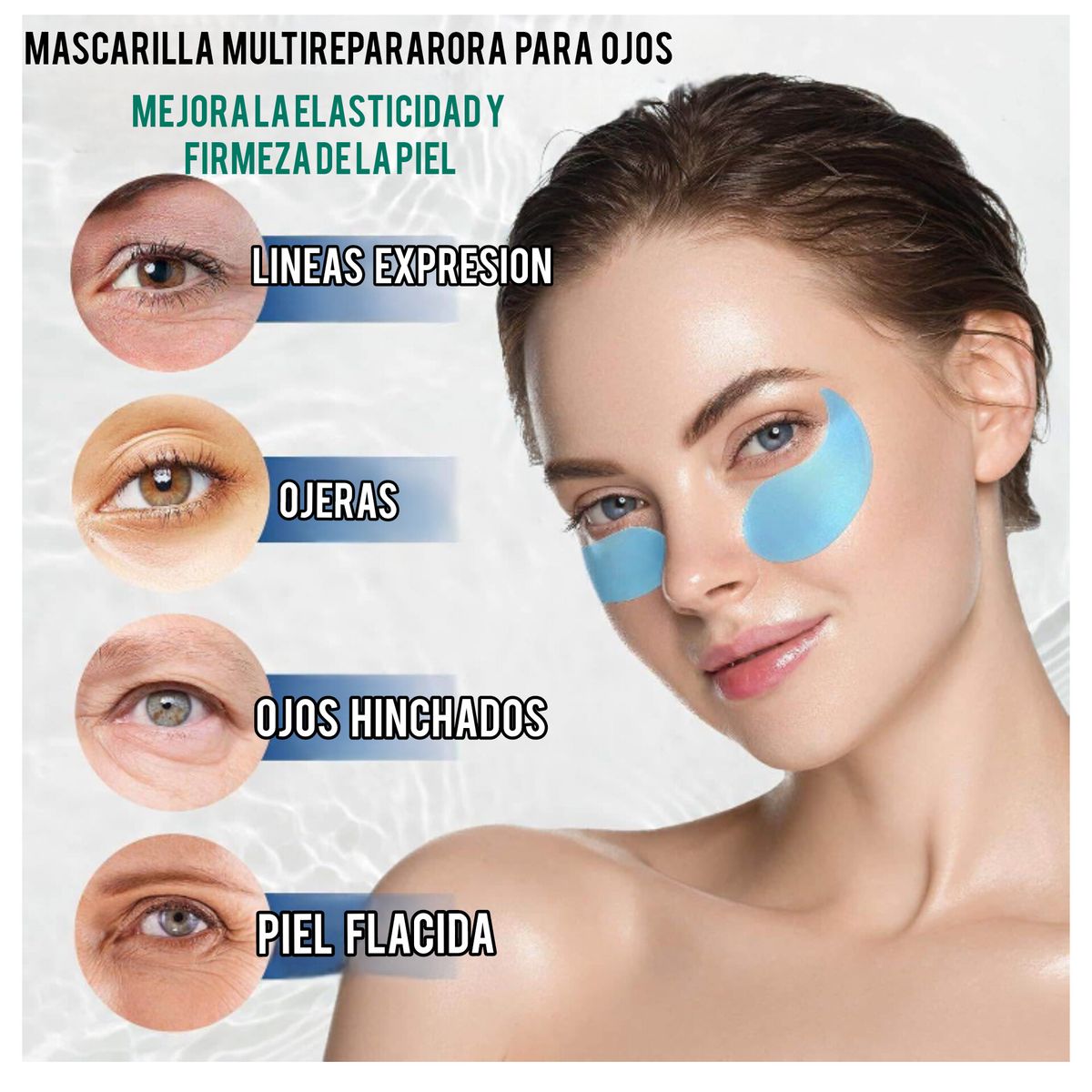 BIOAQUA - 180 Parches Para Las Ojeras Colágeno + Ácido Hialurónico solo NICOTINAMINA