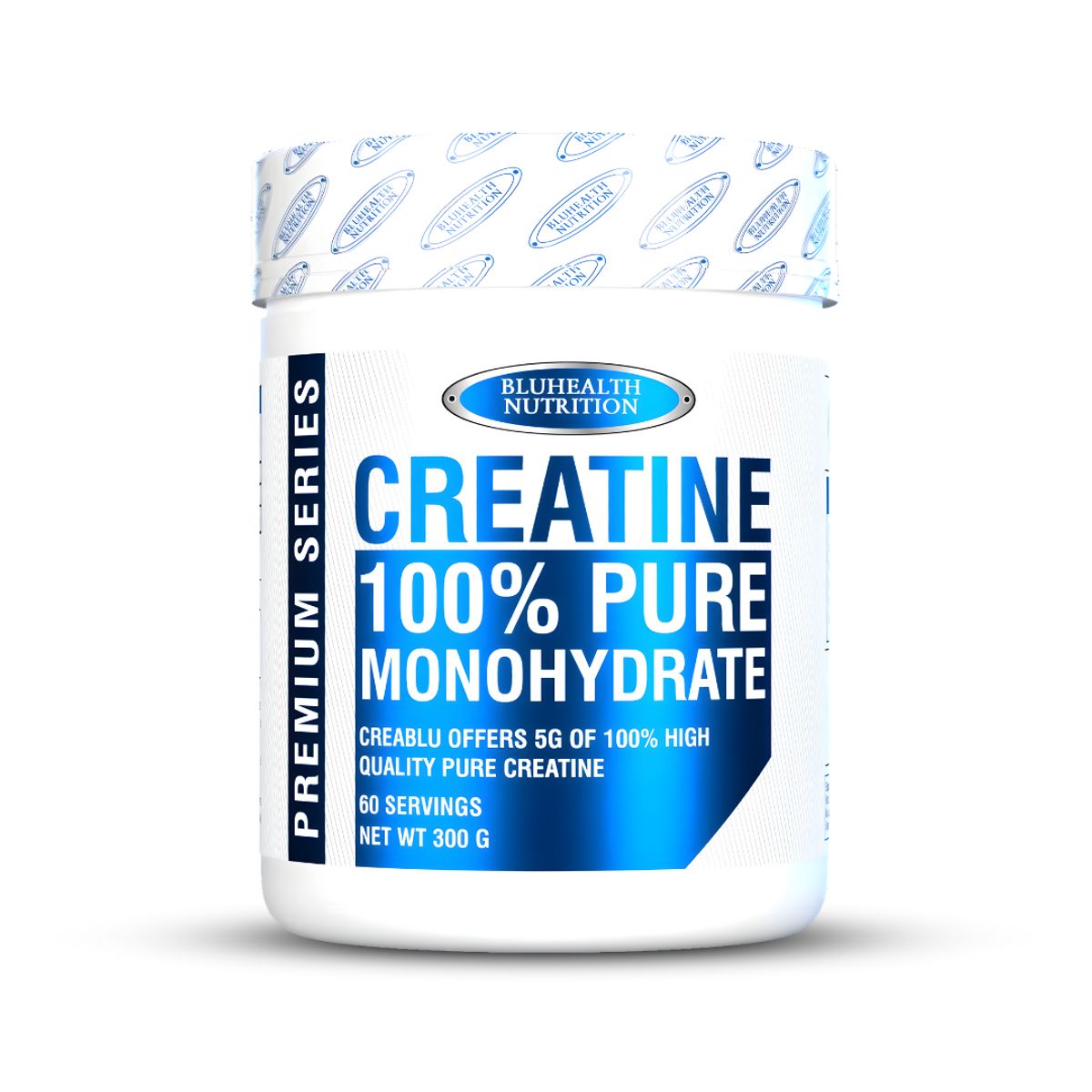 GENERICO - Creatina Bluhealth Nutrition 300 g - 60 servicios Creatina Monohidratada + Shaker