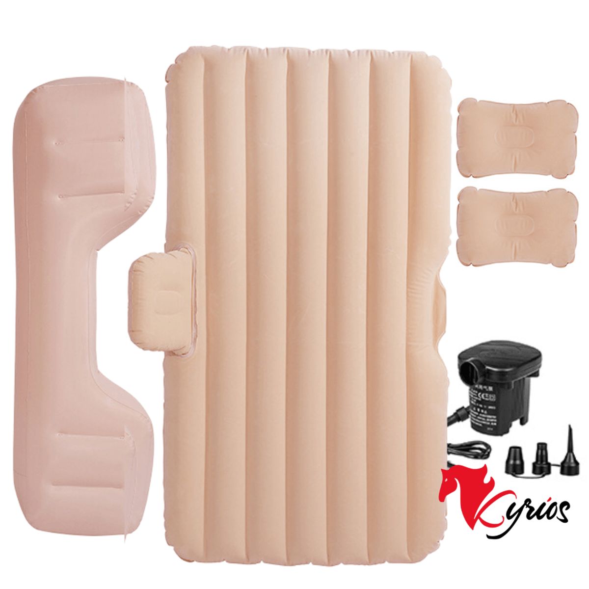 NO LOGO - COLCHON INFLABLE PARA AUTO + 2 ALMOHADAS + INFLADOR +