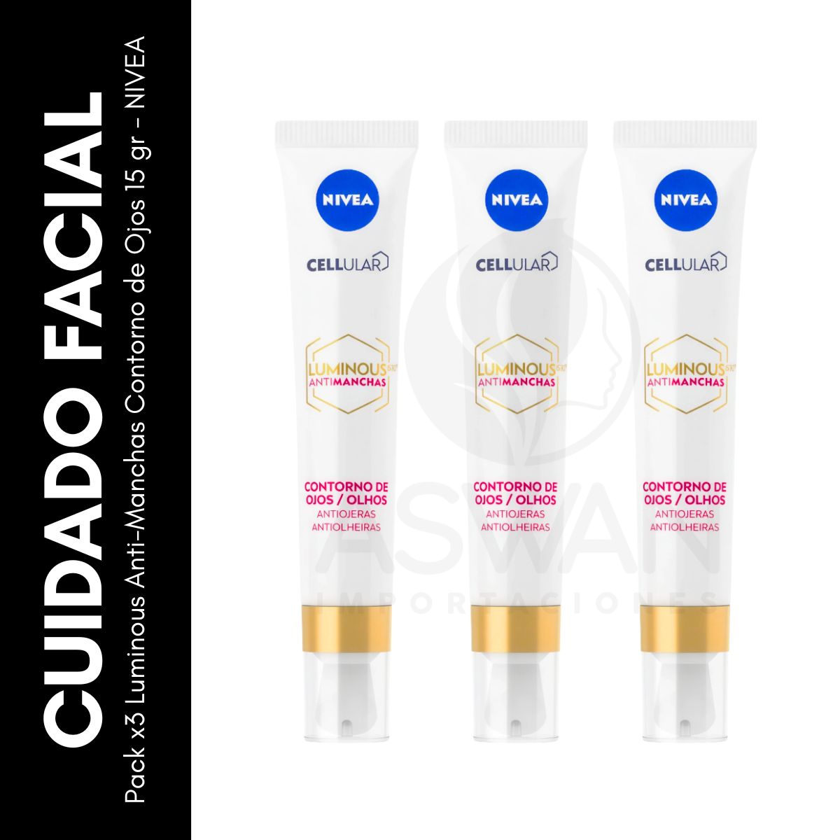 GENERICO - Pack x3 Luminous Anti-Manchas Contorno de Ojos 15 gr - NIVEA