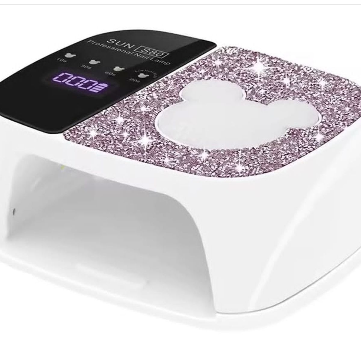 GENERICO - NAIL LAMPARA LED UV PARA UÑAS  SUN S80 DE 168W RECARGABLE ROSA O NEGRO