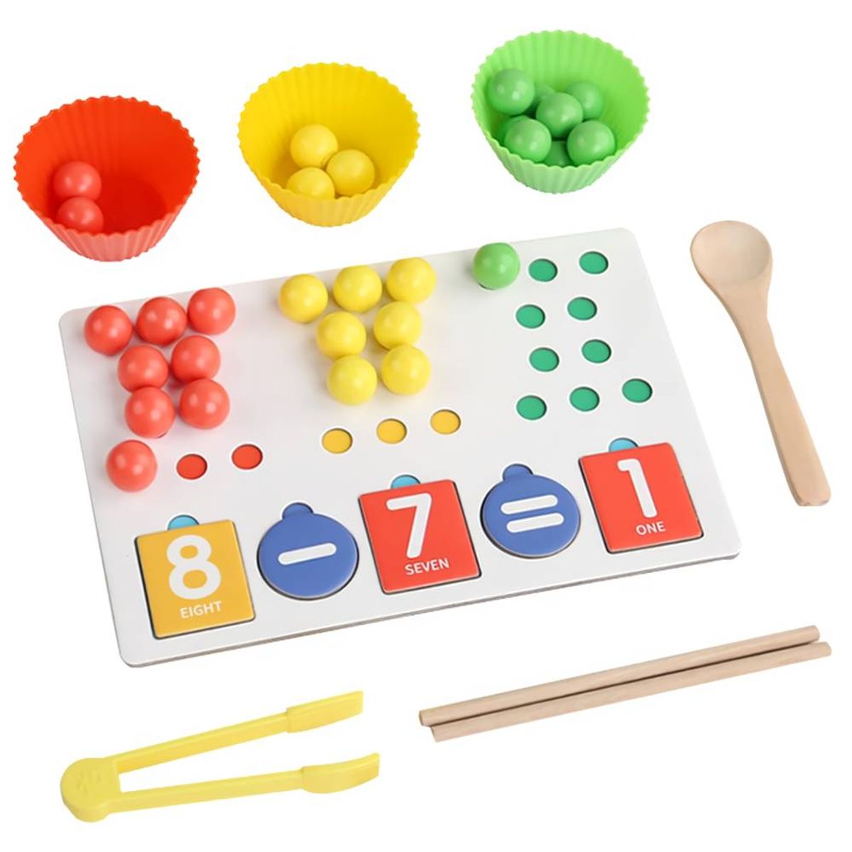 GENERICO - Juego de Cuentas Matemática con Pinzas para Niños