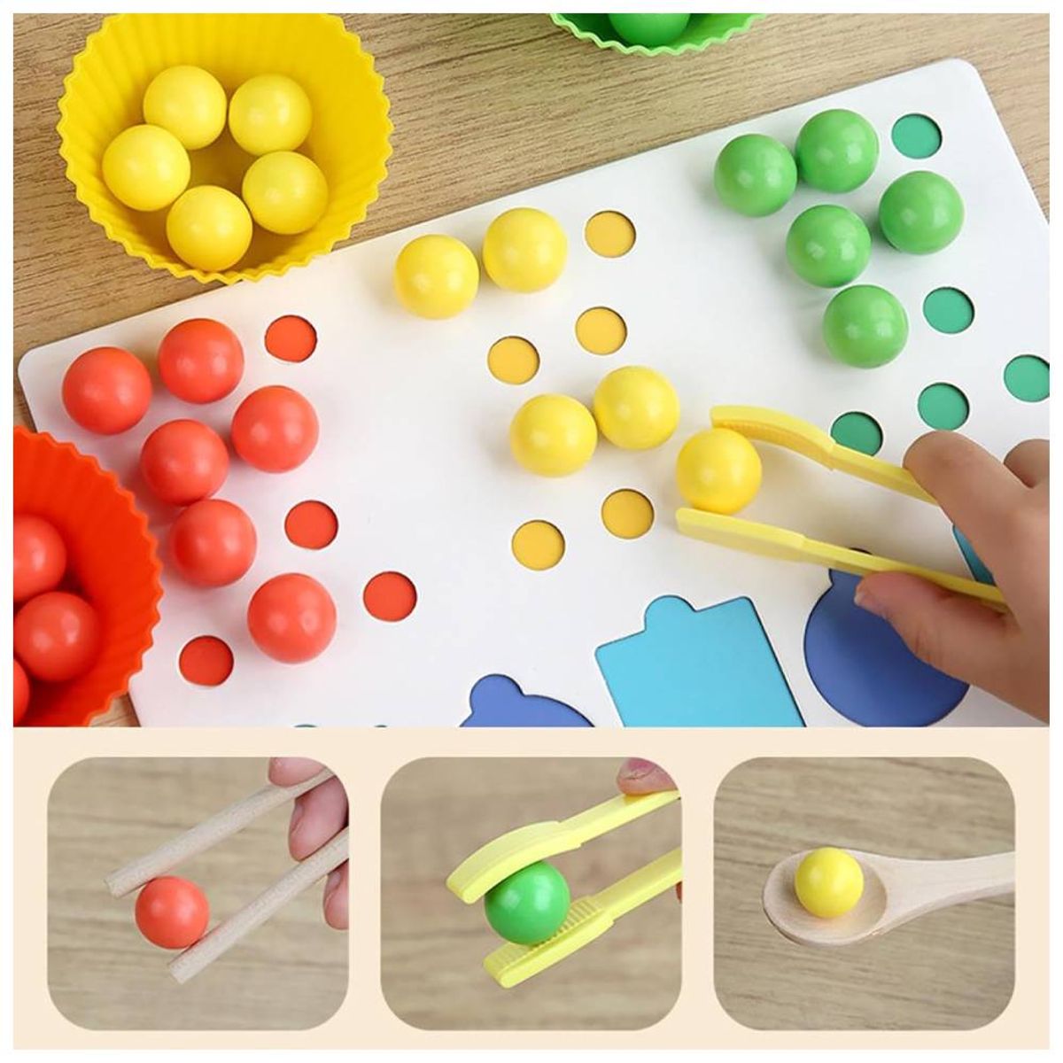 GENERICO - Juego de Cuentas Matemática con Pinzas para Niños